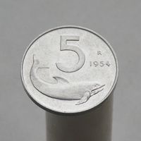 Италия 5 лир 1954