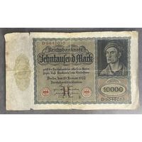 Банкнота 10000 марок 1922 год. Веймарская республика.
