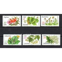 Лекарственные растения ГДР 1978 год серия из 6 марок