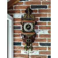 Голландские Настенные Часы 1950-е гг. в стиле XVII века "ZAANSE CLOCK" B#4