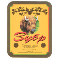 Этикетка пива Зубр Брестский ПЗ М688