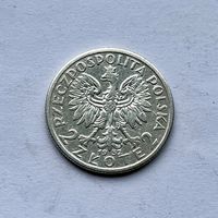 Монета СЕРЕБРО Польша 2 злотых 1932 год Ядвига ОТЛИЧНЫЕ