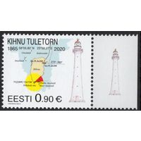 Эстония 2020. Маяк Кихну. Карта. 1 марка (790)