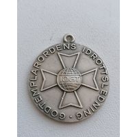 Шведская спортивная медаль, серебро, орден тамплиеров, лот 2