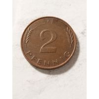 Германия 2 пфенинга 1984 F