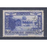 [73] Французские колонии. Ливан 1937. Архитектура.Дворец. Гашеная марка.