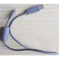 Кабель USB - Mini-USB, 50 см, с ферритовым фильтром, серый, б-у