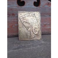 Старая,латунная, чеканка "Нефертити"ретро-ссср!