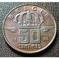 Бельгия 50 сантимов, 1998    BELGIE    ( 1-3-3 )