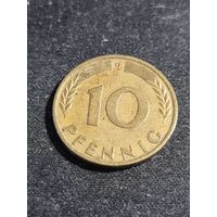 ФРГ 10 пфеннигов 1950 D