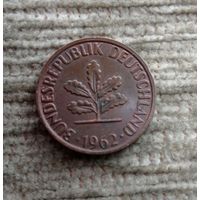 Werty71 Германия ФРГ 2 пфеннига 1962 J