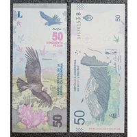 50 песо Аргентина обр. 2018 г. UNC