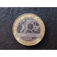 Франция.10 франков.1990. С 20 копеек. Распродажа коллекции. Смотрите другие лоты.