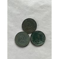2 пфенинга 3 шт