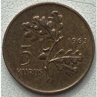 Турция 5 курушей 1963 г.