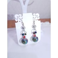 Лот С 1 РУБЛЯ! много лотов! Серьги из гематита, сталь