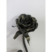 "Роза кованная". Большая. "Цветок". Ковка. Ручная работа. Металл. Декор для интерьера. Hand made.