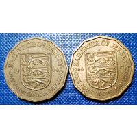 Джерси 1/4 шиллинга 2 шт. 1964, 1966 г. 900 лет биттве при Гастингсе. Цена за 2 шт.