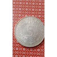 Германия 5 марок 1974 J