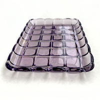 Стеклянный поднос Неман старое стекло СССР