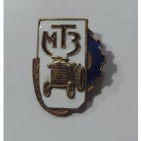 Знак "МТЗ" СССР 60-е годы. Латунь, эмаль.