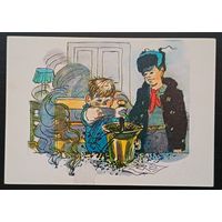 Комплект из 13 открыток (не хватает 5) Веселая семейка 1976 А.Каневский