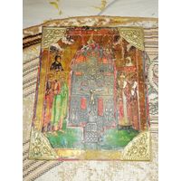 Икона. крест. Письмо по золоту. Ветка. Редкость.