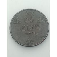Норвегия 5 эре 1940 года .