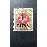ЛИТВА\14\1922 Гербовая марка. надпечатка