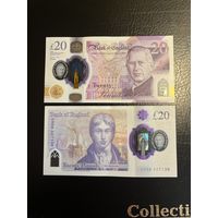 Великобритания 20 фунтов образца 2023 года pw400 UNC