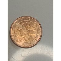 Литва 1 цент 2015 года .
