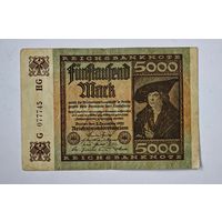 1922 год 5000 марок Германия