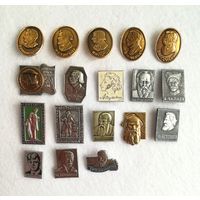 Значки известные люди, писатели