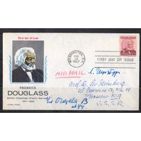 США КПД 1967 150 летие Фредерика Дугласа - борец за права негров Спецгашение и маркирован маркой #916