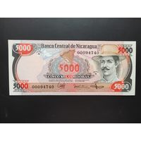 Никарагуа. 5000 кордоба (образца 1985 года, P146, UNC, SERIE G )