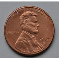 США, 1 цент 2017 г. Р