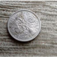 Werty71 Великобритания 6 пенсов 1965 Елизавета 2