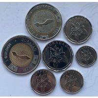 Кюрасао (автономия Нидерландов) 1, 5, 10, 25, 50 центов, 1, 5 гульденов 2025 г. Набор 7 монет. Официальный выпуск