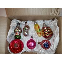 Лот елочных игрушек СССР 7 штук.