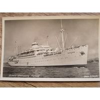 Дизель-электроход "Россия" 1956г. почтовая карточка, открытка