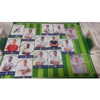 Карточки с автографами футболистов Динамо Брест, 2025 год, 15 шт.