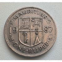 Маврикий 1 рупия 1987  3-11-24