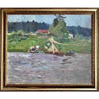 Крохалев П.С;Засл.Худ; (Крохолев);74/87см.с учетом рамы; "Вечер на Западной Двине",1960г;холст/масло