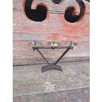 Декоративный,металлический "подсвечник на три свечи"