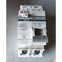 Дифф. автомат 2п АД-12-25А/30мА тип АС (C) 4,5кА эл. EKF