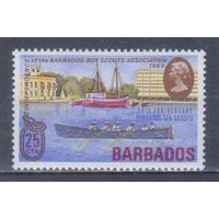 [989] Барбадос 1969. Маломерный флот.Лодка. MNH