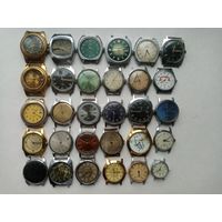 ЧАСЫ РАЗНЫЕ СССР (30-ШТУК)-(2238)