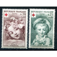 Франция - 1962г. - Красный Крест. Картины, искусство - 2 марки - полная серия, MH [Mi 1418-1419]. #2-Fr-47-A-2