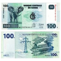 Конго 100 франков образца 2022 года UNC p98