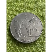Остров Мэн 1 крона 1988 г